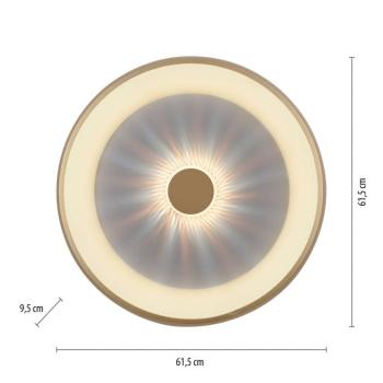 Vertigo LED mennyezeti lámpa, CCT, Ø 61,5 cm, sárgaréz kép
