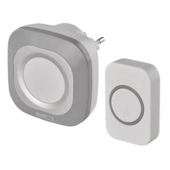  Vezeték nélküli csengő konnektorba 230V + 1xCR2032 IP44 szürke  kép