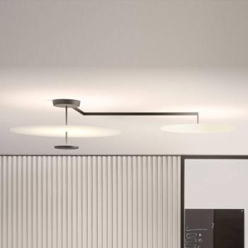 Vibia lapos LED lámpa 3-égő Ø 55 cm fehér kép