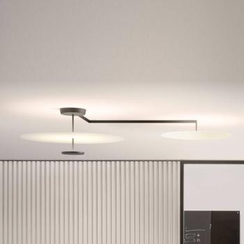 Vibia lapos LED lámpa 3-égő Ø 90 cm fehér kép