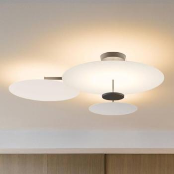 Vibia lapos LED lámpa 4-égő Ø 90 cm fehér kép