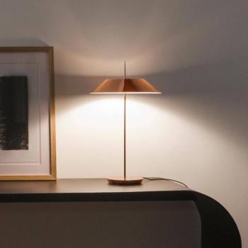 Vibia Mayfair LED asztali lámpa, fényes réz kép