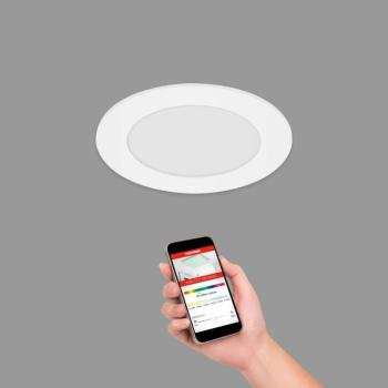 Virgo LED-es süllyesztett lámpa, RGBW, fehér, Ø 12 cm kép