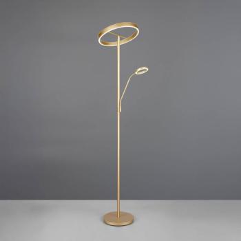 Willis LED állólámpa, arany, 180 cm magas, fém, CCT, fényerőszabályzó, kép