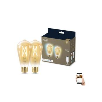 WiZ KÉSZLET 2x LED Dimmelhető izzó VINTAGE ST64 E27/6,7W/230V 2000 kép