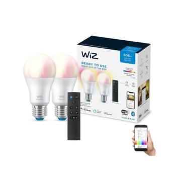 WiZ KÉSZLET 2x LED RGBW Dimmelhető izzó A60 E27/8,5W/230V 2200 kép
