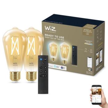 WiZ KÉSZLET 2xLED Dimmelhető izzó ST64 E27/7W/230V 2000 kép