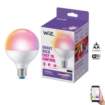 WiZ LED RGB Dimmelhető izzó G95 E27/11W/230V 2200 kép