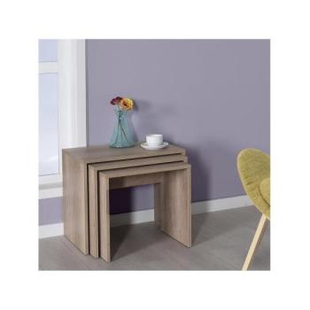 Adore Furniture KÉSZLET 3x Kávésasztal barna  kép