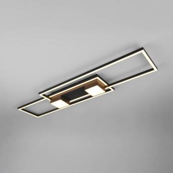 Albany LED mennyezeti lámpa, fekete, 100 x 28 cm, alumínium CCT dimmelhető kép