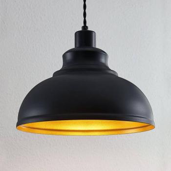 Albertine vintage függő lámpa, fém, fekete kép