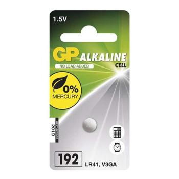  Alkáli gombelem LR41 GP ALKALINE 1,5V/24 mAh  kép