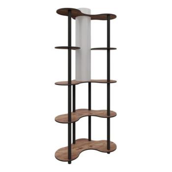  Állólámpa polcokkal 1xE27/40W/230V 150 cm fekete/barna  kép