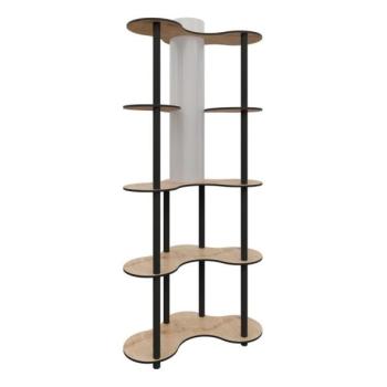 Állólámpa polcokkal 1xE27/40W/230V 150 cm fekete/bézs  kép