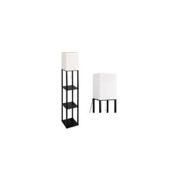  Állólámpa polcokkal 1xE27/60W/230V fekete/fehér  kép