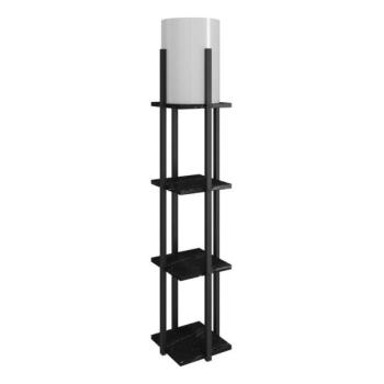  Állólámpa polcokkal NORA 1xE27/40W/230V fekete  kép