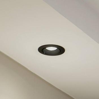 Arcchio Harcos LED downlight, fekete, Ø 11 cm, 4,000K kép