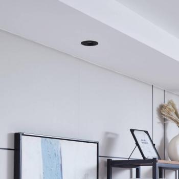 Arcchio Harcos LED downlight, fekete, Ø 8 cm, 4,000K kép