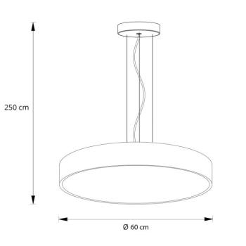 Arcchio LED-es függőlámpa Vanida, fehér, Ø 60 cm, fel/le, fel/le kép