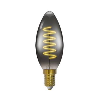 Arcchio LED-es gyertyalámpa, E14, 4,9 W, füstszürke, 1800 K kép