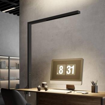 Arcchio LED irodai lámpatest Jolinda, fekete, alumínium, fényerőszabályzóval kép