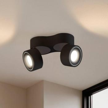 Arcchio LED mennyezeti spotlámpa Rotari, 1960lm, 2-lámpás, fekete kép