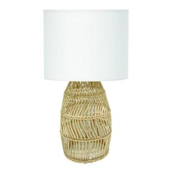  Asztali lámpa 1xE27/25W/230V rattan/fehér  kép
