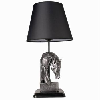  Asztali lámpa 1xE27/40W/230V fekete/ezüst  kép