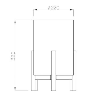 Asztali lámpa 3193, fa, vászon textil, magasság 32cm kép