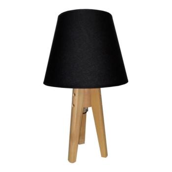  Asztali lámpa CONE 1xE27/60W/230V fenyő fekete  kép