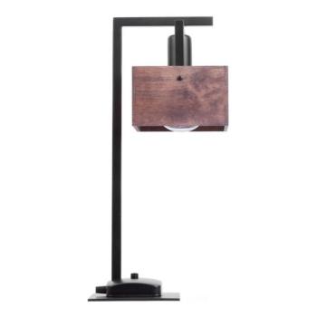  Asztali lámpa DAKOTA 1xE27/60W/230V fa/fekete  kép