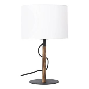 Asztali lámpa PINUS 1xE27/40W/230V fehér/fa  kép