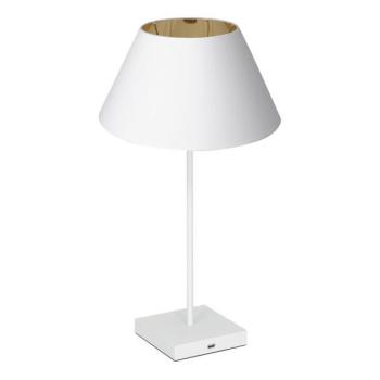  Asztali lámpa USB konnektorral 1xE27/60W/230V fehér  kép