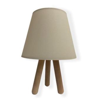  Asztali lámpa WOOD 1xE27/60W/230V bézs  kép