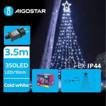  B.V.  kültéri LED karácsonyi dekoráció 6W, 230V, 3,5m, IP44, hideg fehér  kép