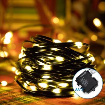  B.V.  kültéri LED karácsonyi fényfüzér 100 LED, 8 funkció, 10,3m, IP44, meleg  kép