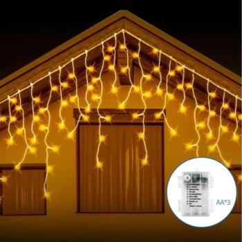  B.V.  kültéri LED karácsonyi fényfüzér 200 LED, 8 funkció, IP44, meleg fehér  kép