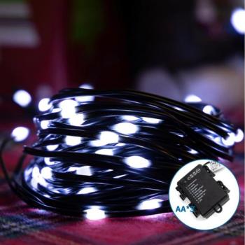  B.V.  kültéri LED karácsonyi fényfüzér 50 LED, 8 funkció, 5,3m, IP44, hideg f  kép