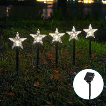  B.V.  LED napelemes karácsonyi lámpa 0,054W, 1,2V, 1m, IP65, hideg fehér  kép