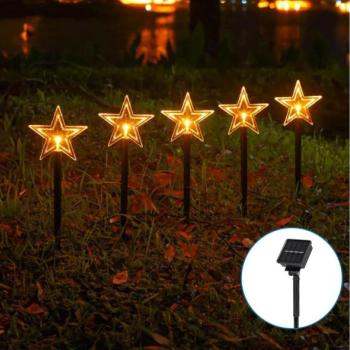  B.V.  LED napelemes karácsonyi lámpa 0,054W, 1,2V, 1m, IP65, meleg fehér  kép