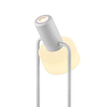 Banji LED asztali lámpa, fehér, magasság 37 cm, érintésvezérlésű dimmerrel kép