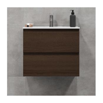 BATH DELUXE Fürdőszobai szekrény CONOR 61 cm dió, mosdóval  kép