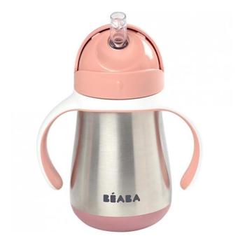 Beaba Beaba hőszigetelt pohár szívószállal 250 ml rózsaszín  kép