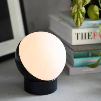 Beacon asztali lámpa Mikoh, fekete fém, üveg kép