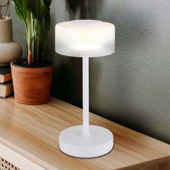 Belinda LED asztali világítás, fehér, magasság 33 cm, fém kép