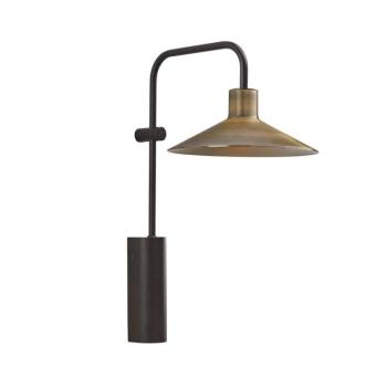 Bover LED fali lámpa Platet A/02, fekete/antik sárgaréz színben kép