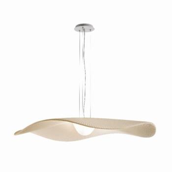 Bover LED függőlámpa Mediterránia, fehér/krém, Ø 105 cm kép