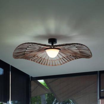 Bover LED kültéri mennyezeti lámpa Mediterránia, barna, Ø 105 cm kép