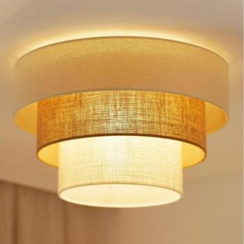Brilagi Brilagi DENVER LUNETA mennyezeti lámpa 1xE27/15W/230V, 45 cm, bézs/barna/krém  kép