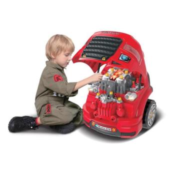 Buddy Toys Gyermek autószerelő műhely 3xAAA + 1xCR2025 piros  kép